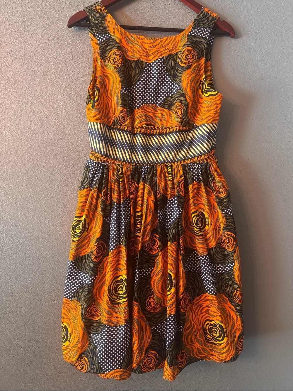 Anthropologie Mille Collines Moonrise Orange Floral Midi Dress - Picture 11 of 11
